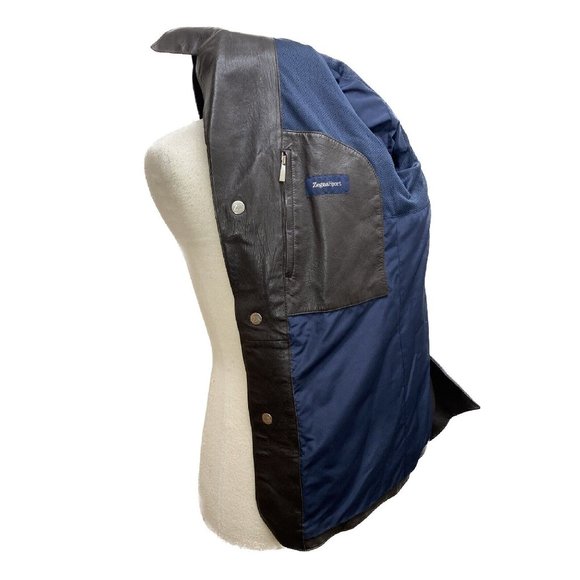 100% Authentic Ermenegildo Zegna 3/4 Leather Men's Jacket Size Large - Picture 12 of 13